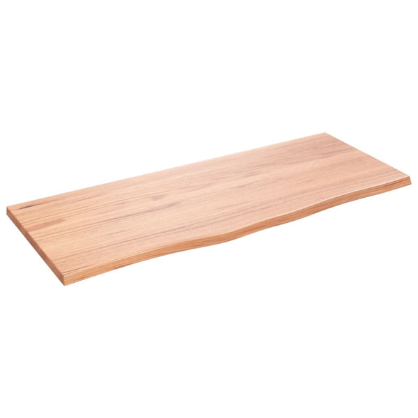 Wandregal Eiche Massivholz Hellbraun 100x40 cm
