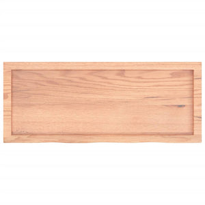 Wandregal Eiche Hellbraun 100 cm Massivholz