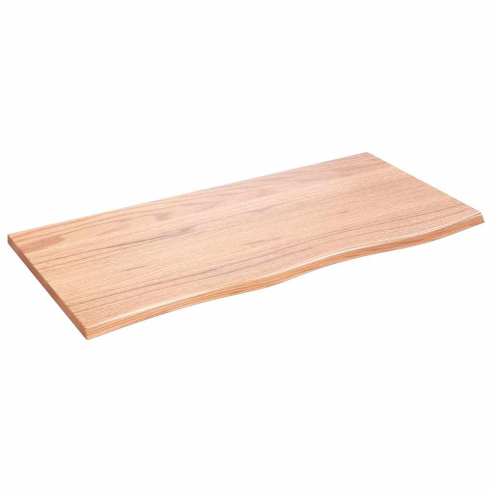 Wandregal Eiche Hellbraun 100x50 cm Massivholz