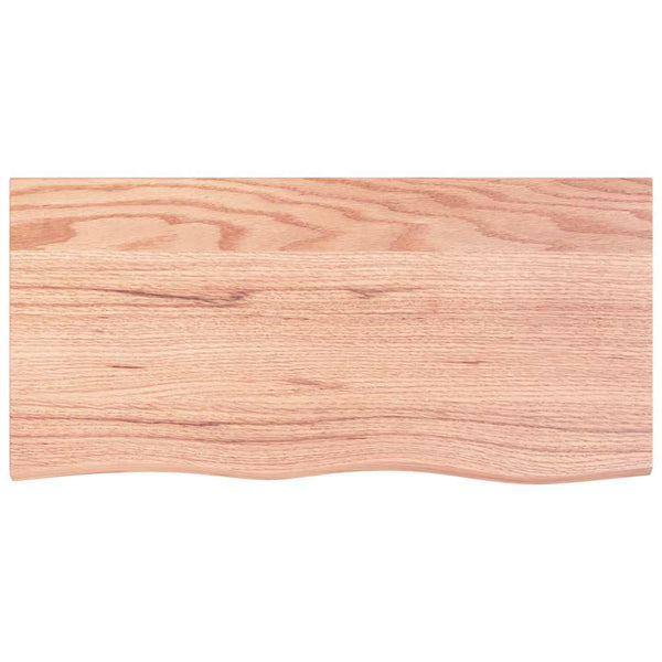 Wandregal Eiche Hellbraun 100x50 cm Massivholz