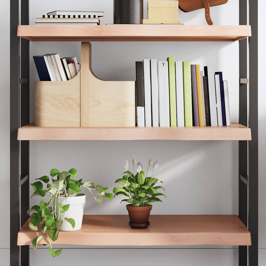 Wandregal Eiche Hellbraun 100 cm Massivholz
