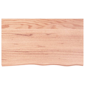 Wandregal Hellbraun Eiche Massivholz 100cm