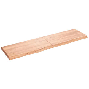 Wandregal Eiche Hellbraun 120cm Massivholz