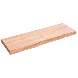 Wandregal Hellbraun 120cm Eiche Massivholz