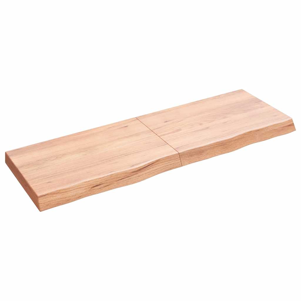 Wandregal Hellbraun 120cm Eiche Massivholz