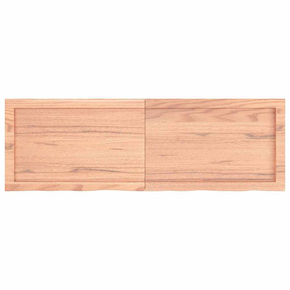 Wandregal Hellbraun 120cm Eiche Massivholz