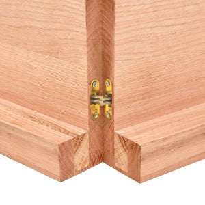 Wandregal Hellbraun 120cm Eiche Massivholz