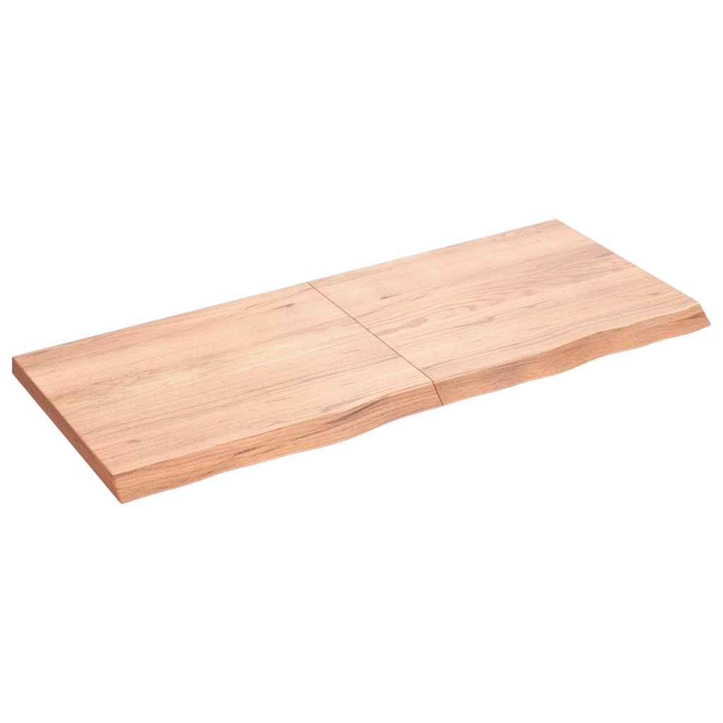 Wandregal Eiche Massivholz Hellbraun 120 cm