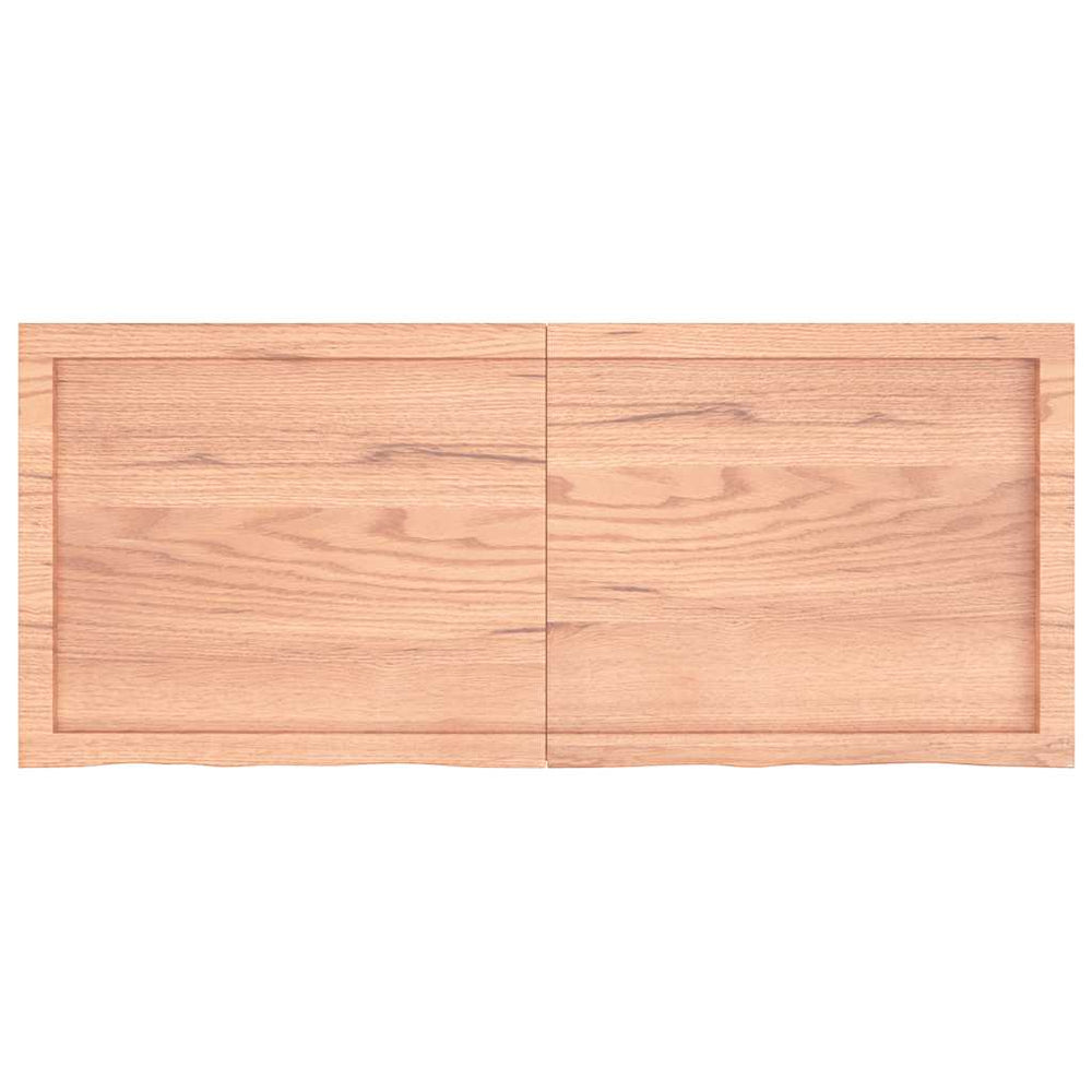 Wandregal Eiche Massivholz Hellbraun 120 cm