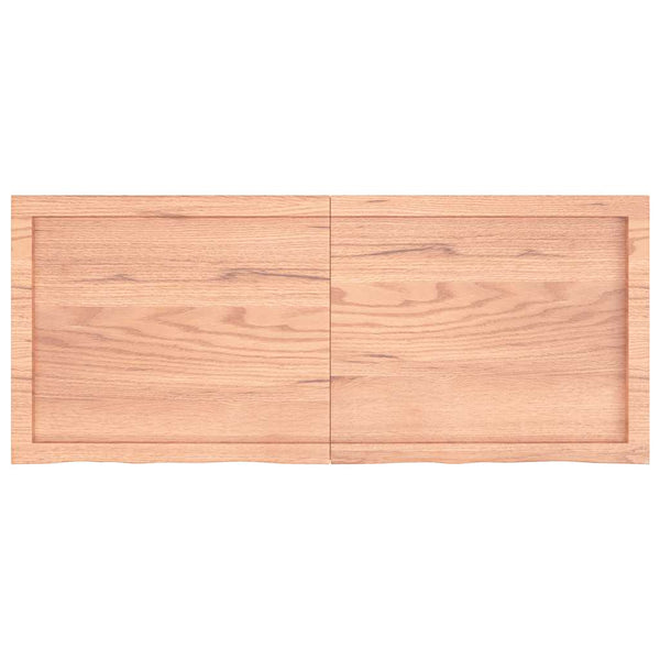 Wandregal Eiche Massivholz Hellbraun 120 cm