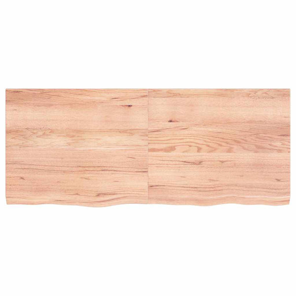 Wandregal Eiche Massivholz Hellbraun 120 cm
