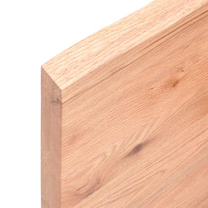 Wandregal Eiche Massivholz Hellbraun 120 cm