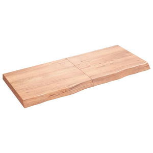 Wandregal Eiche Massivholz Hellbraun 120cm