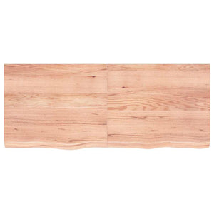 Wandregal Eiche Massivholz Hellbraun 120cm
