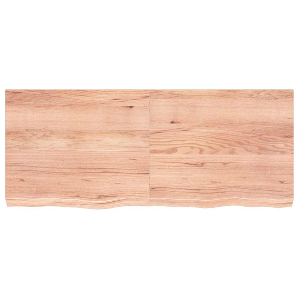 Wandregal Eiche Massivholz Hellbraun 120cm