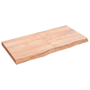 Wandregal Eiche Massivholz Hellbraun 120cm