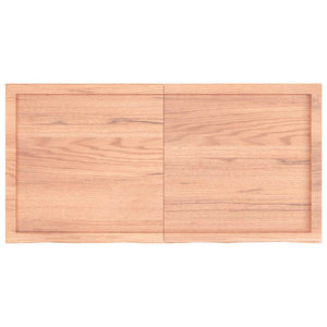 Wandregal Eiche Massivholz Hellbraun 120cm
