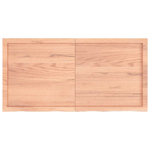 Wandregal Eiche Massivholz Hellbraun 120cm