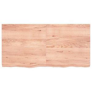 Wandregal Eiche Massivholz Hellbraun 120cm