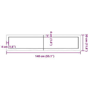 Wandregal Eiche Hellbraun 140 cm