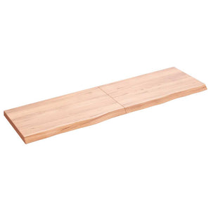 Wandregal Eiche Massivholz Hellbraun 140 cm