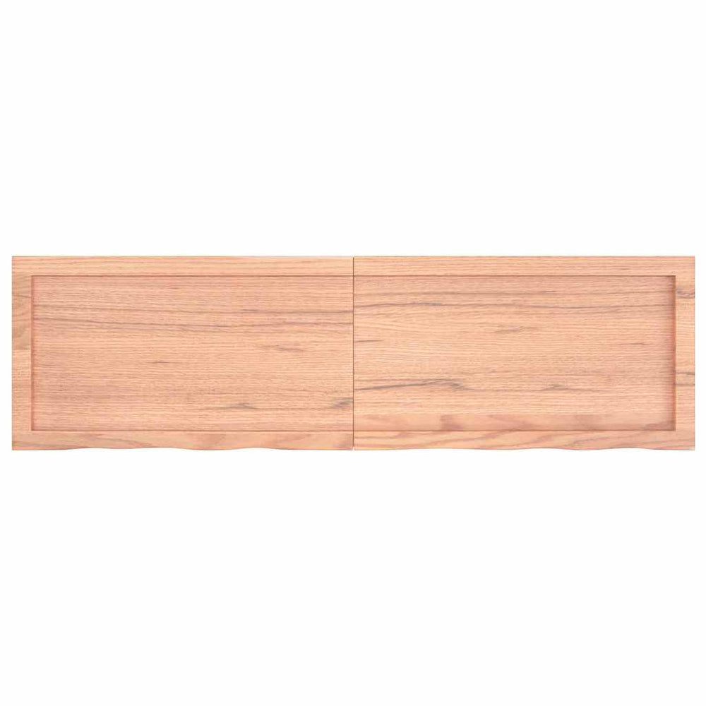 Wandregal Eiche Massivholz Hellbraun 140 cm