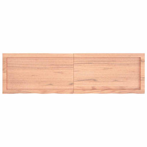 Wandregal Eiche Massivholz Hellbraun 140 cm