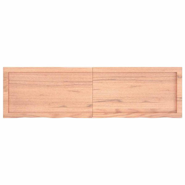 Wandregal Eiche Massivholz Hellbraun 140 cm