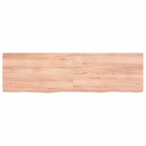 Wandregal Eiche Massivholz Hellbraun 140 cm