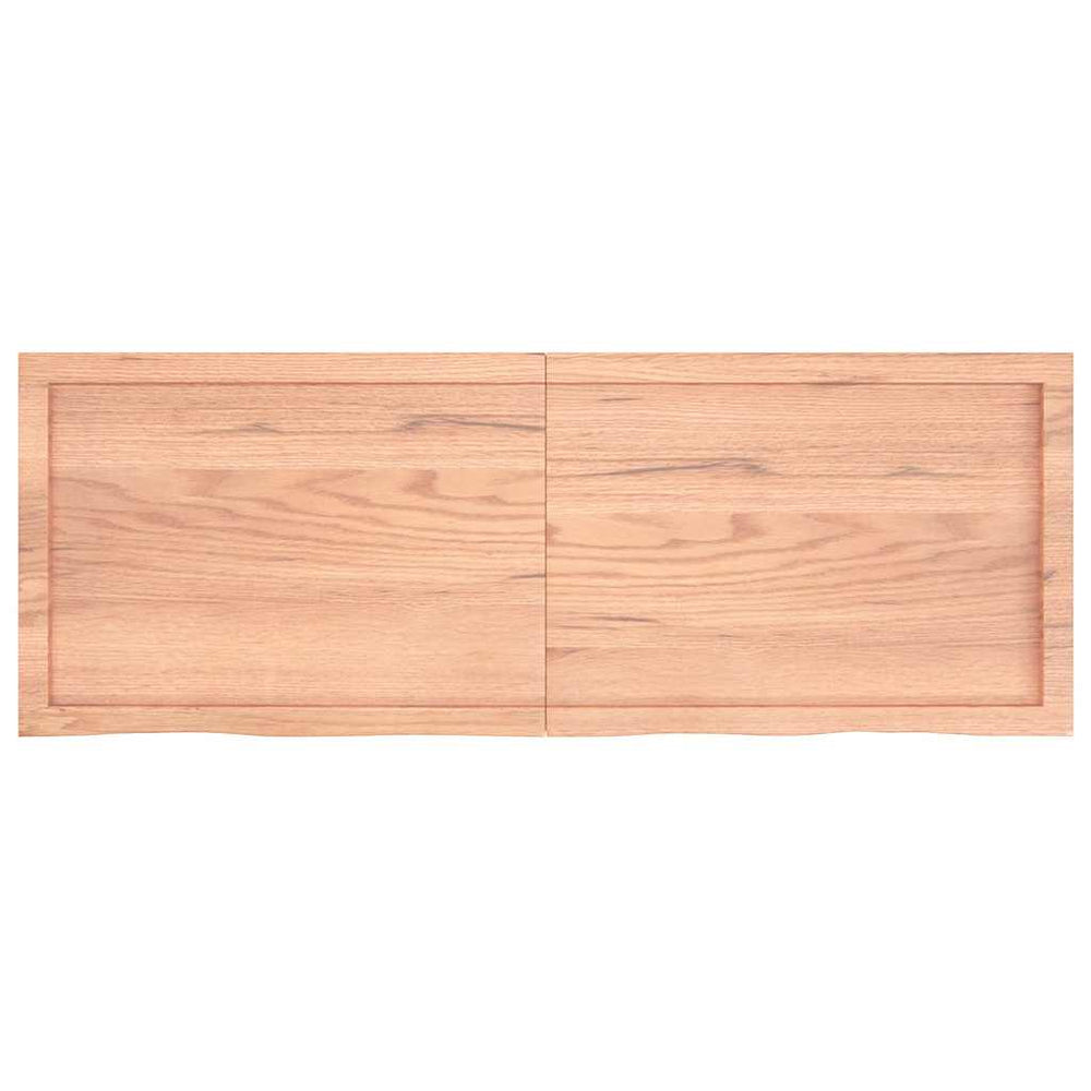 Wandregal Eiche Massivholz Hellbraun 140 cm