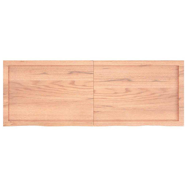 Wandregal Eiche Massivholz Hellbraun 140 cm