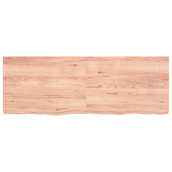 Wandregal Eiche Massivholz Hellbraun 140 cm