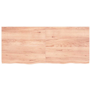Wandregal Hellbraun 140x60 cm Massivholz Eiche