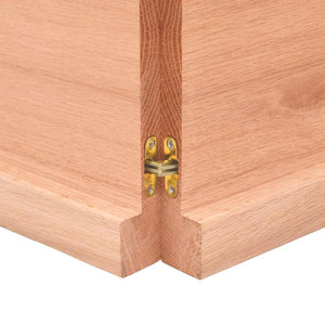 Wandregal Hellbraun 140x60 cm Massivholz Eiche