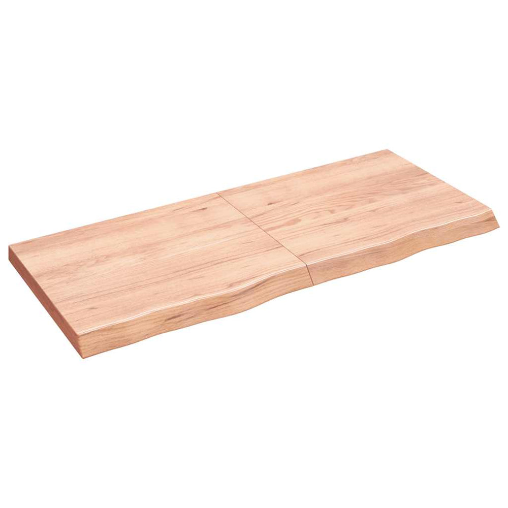 Wandregal Eiche Massivholz Hellbraun 140cm