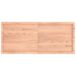 Wandregal Eiche Massivholz Hellbraun 140cm