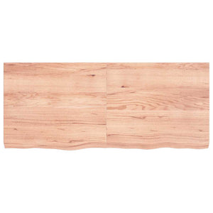 Wandregal Eiche Massivholz Hellbraun 140cm