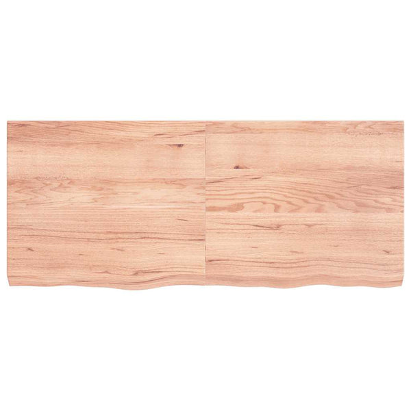 Wandregal Eiche Massivholz Hellbraun 140cm