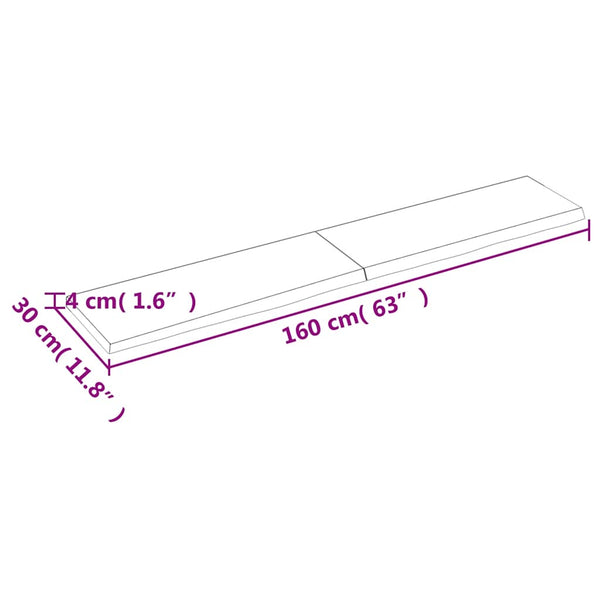 Wandregal Eiche Hellbraun 160 cm