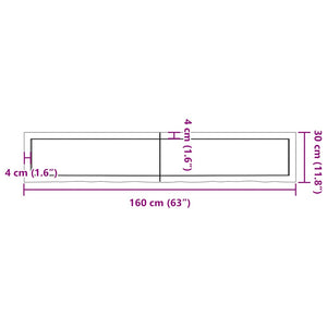 Wandregal Eiche Hellbraun 160 cm