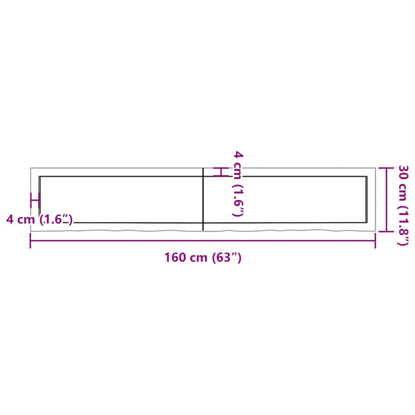Wandregal Eiche Hellbraun 160 cm