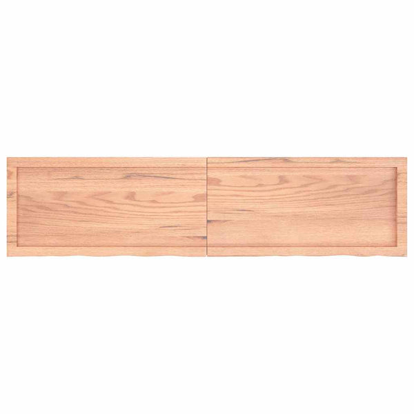 Wandregal Hellbraun 160 cm Eiche Massivholz
