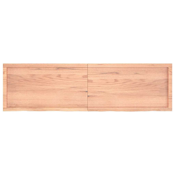 Wandregal Eiche Massivholz Hellbraun 180 cm