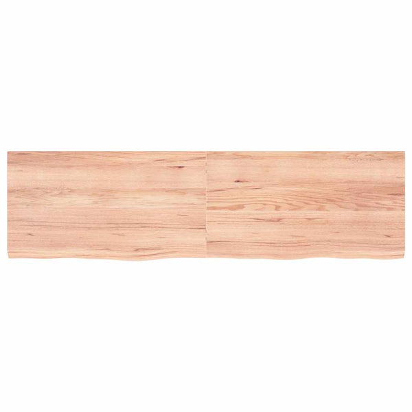 Wandregal Eiche Massivholz Hellbraun 180 cm