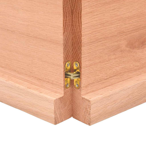 Wandregal Eiche Massivholz Hellbraun 180 cm