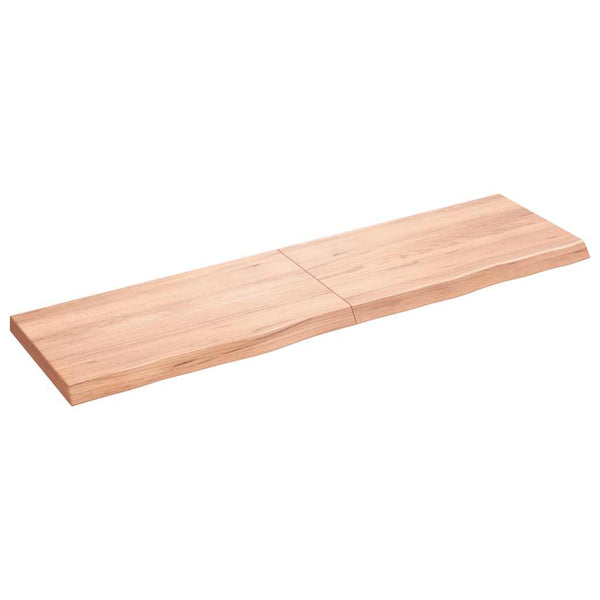 Wandregal Hellbraun 180 cm Eiche Massivholz