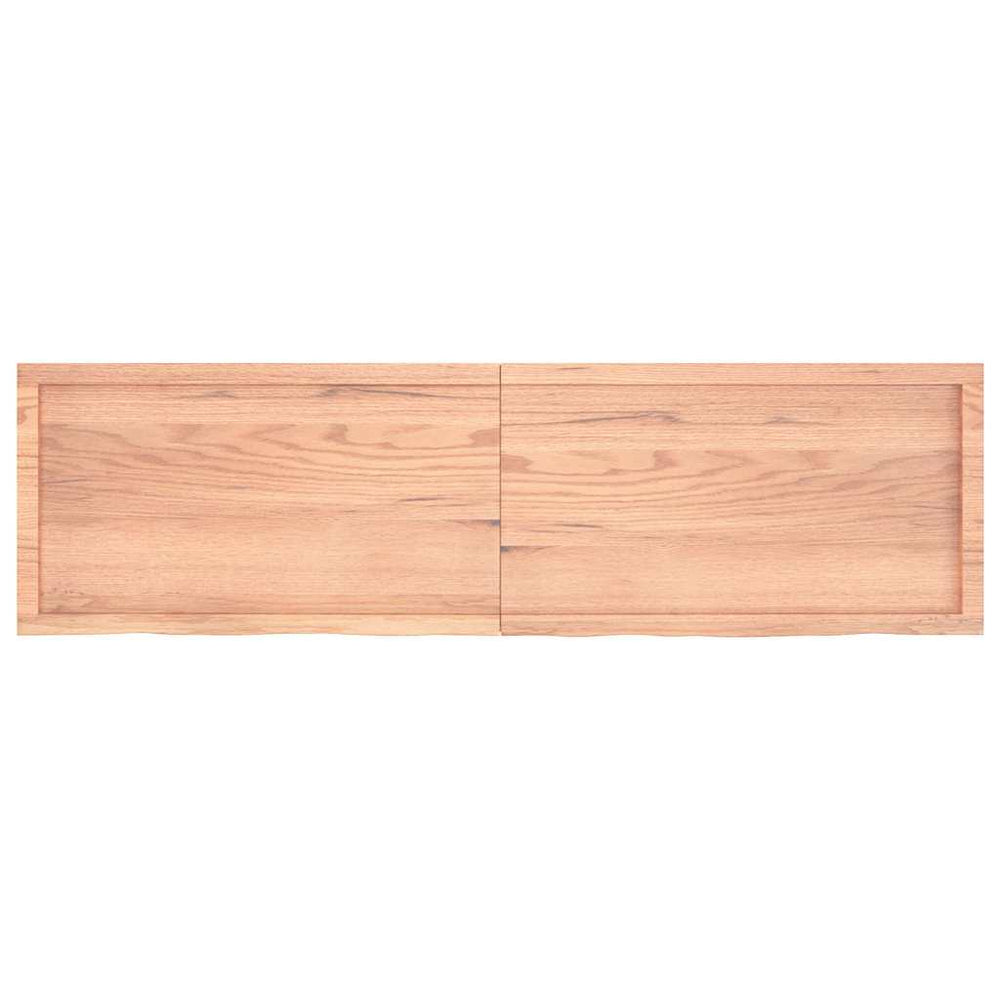 Wandregal Hellbraun 180 cm Eiche Massivholz