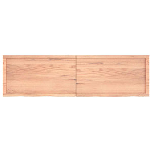 Wandregal Hellbraun 180 cm Eiche Massivholz