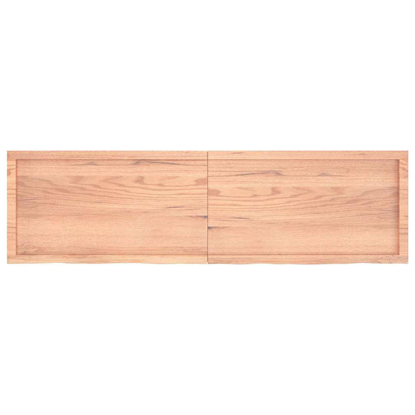 Wandregal Hellbraun 180 cm Eiche Massivholz
