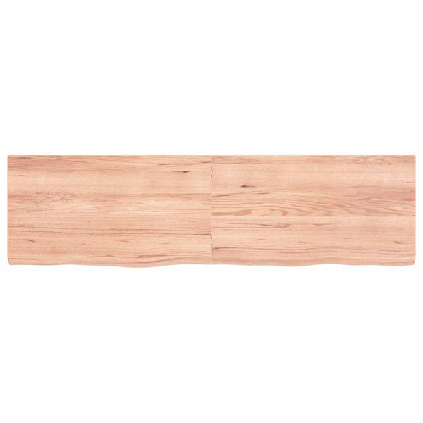 Wandregal Hellbraun 180 cm Eiche Massivholz